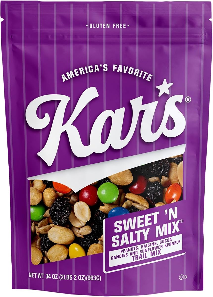Kar’s Nuts Sweet ‘N Salty Trail Mix, 34 oz Resealable Pouch (Pack of 1), Gluten-Free Trail Mix Snack