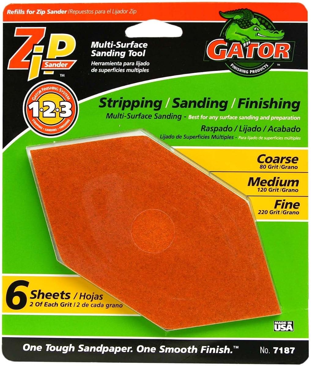 ALI INDUSTRIES 7187 Assorted Sand Sheet, 6-Pack
