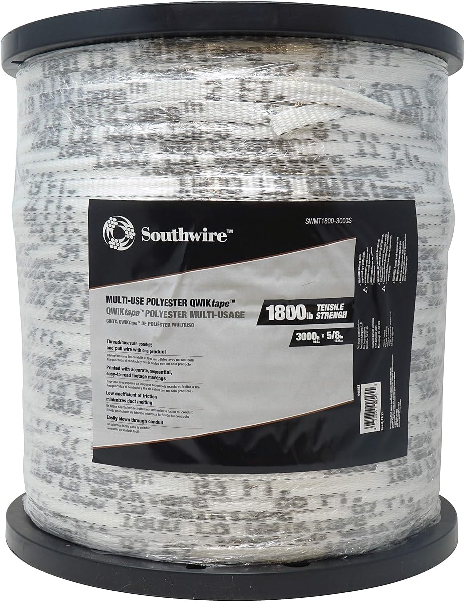 Southwire Tools & Equipment SWMT1800-3000S Qwiktape 1800-Lb x 3000' Spool