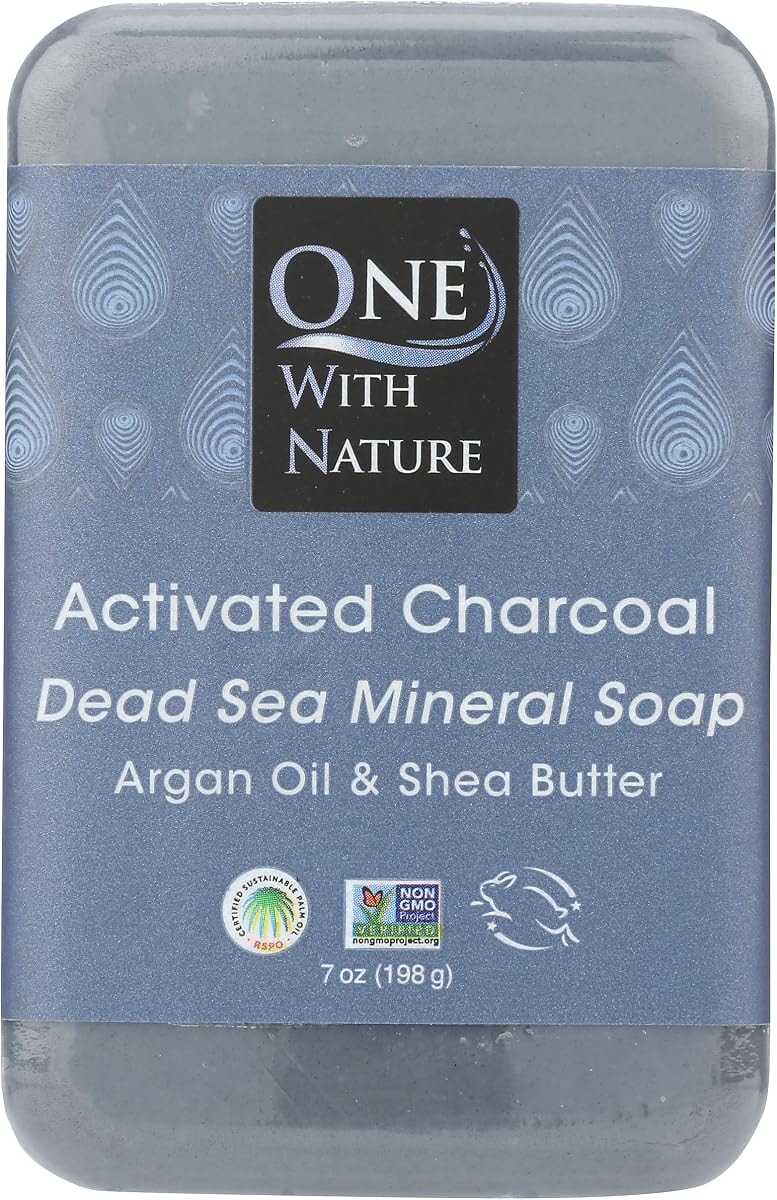 ONE WITH NATURE Activated Charcoal Bar Soap, 7 OZ